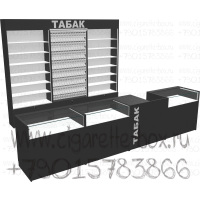 Пристенный табачный павильон с сигаретным шкафом