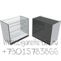 Прилавки для табачного магазина с тремя стеклянными полками